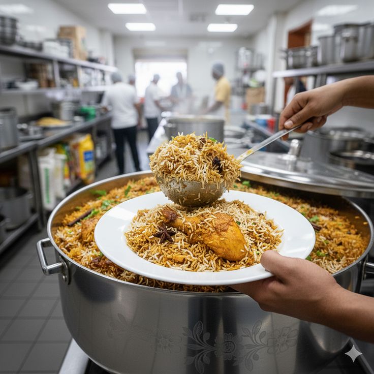 Fresh food being served