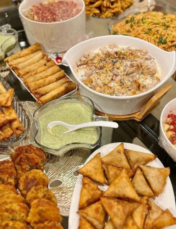 Food being prepared by hand