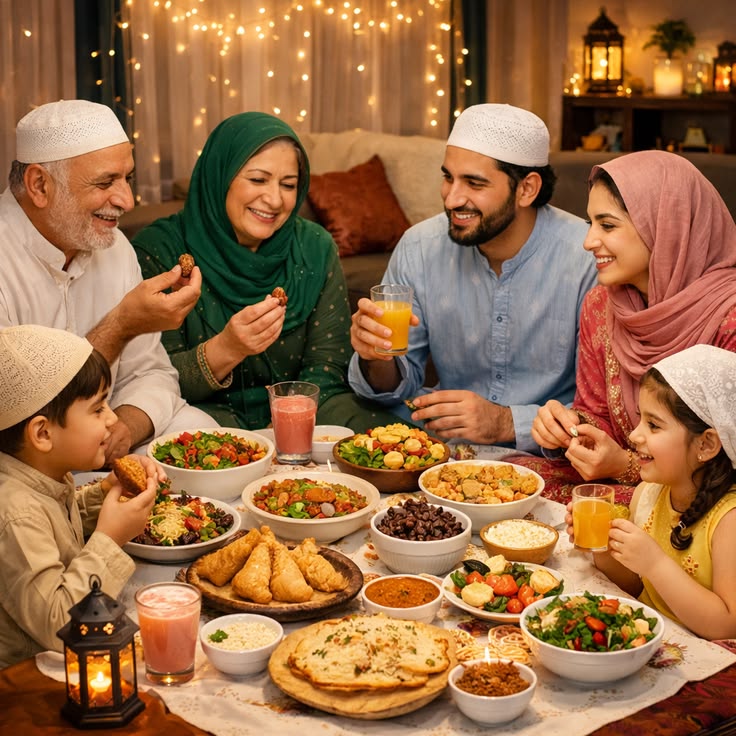 People enjoying food together
