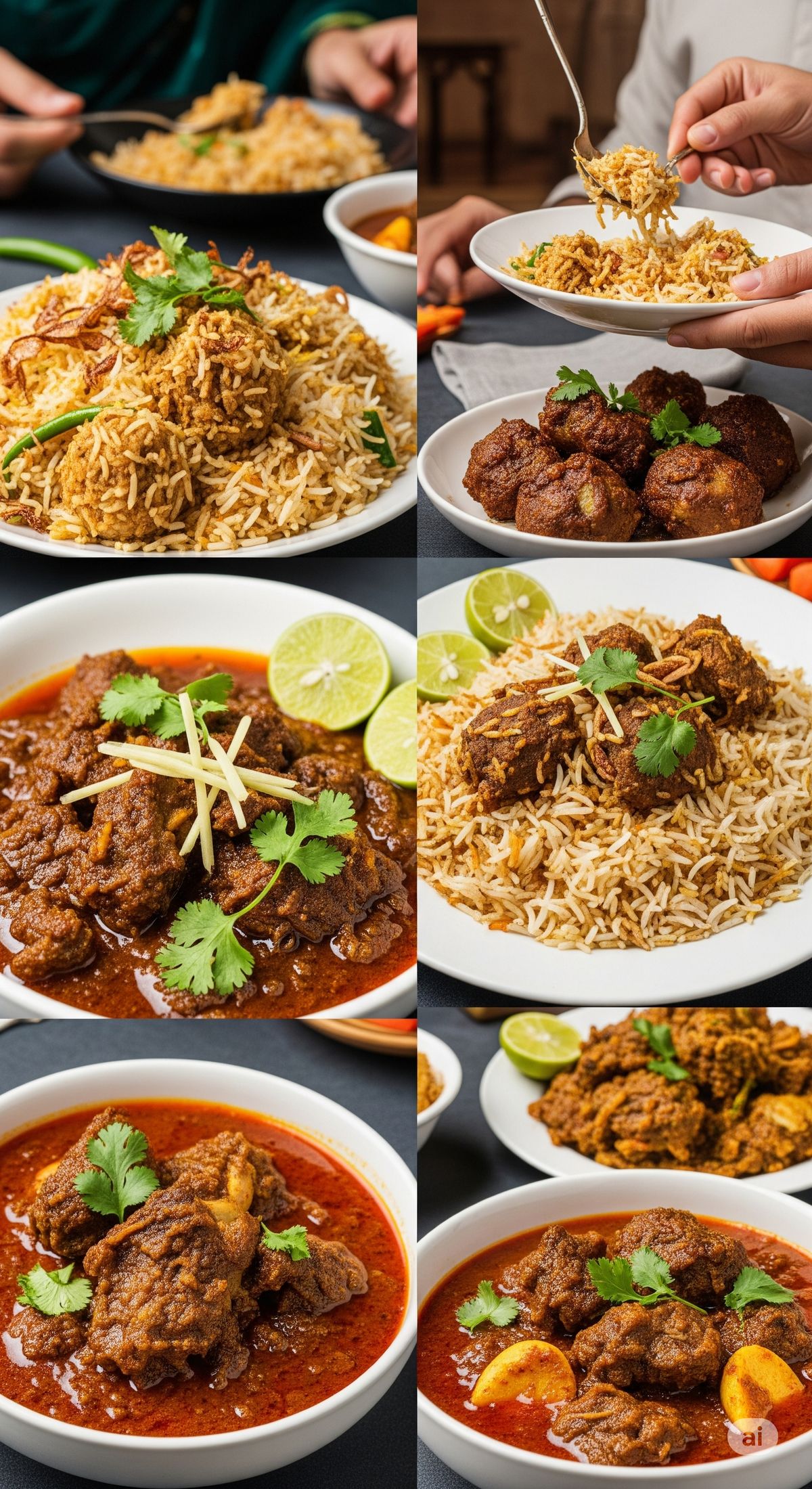 Freshly prepared traditional desi food