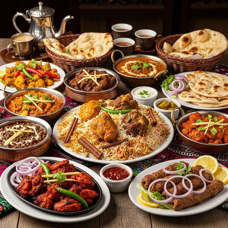 Freshly prepared traditional food